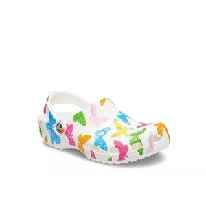 Crocs classic vacay vibes butterfly white slide on clogs womens size 9